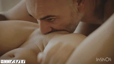 Passionate kiss